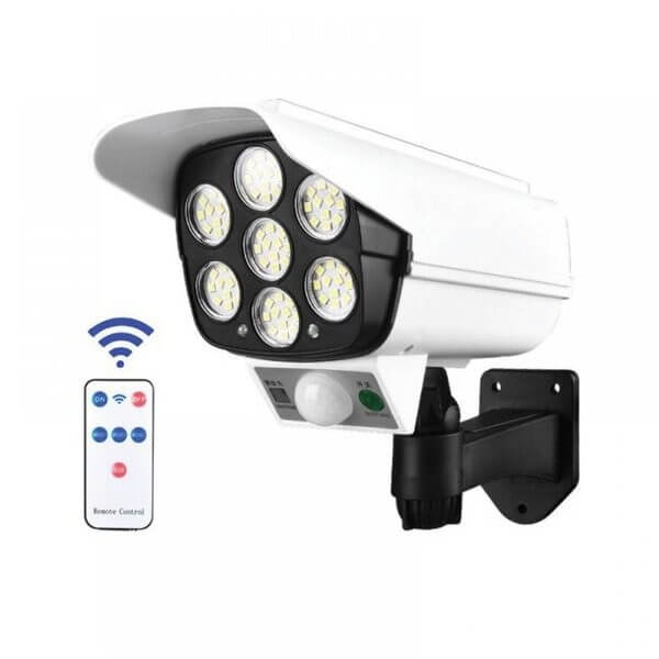 CAMERA DE SUPRAVEGHERE FALSA, INCARCARE SOLARA, 77 LED-URI, SENZOR DE MISCARE, FLIPPY