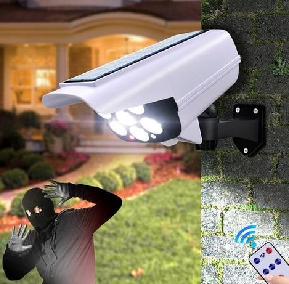 CAMERA DE SUPRAVEGHERE FALSA, INCARCARE SOLARA, 77 LED-URI, SENZOR DE MISCARE, FLIPPY